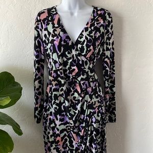 Calvin Klein long sleeve geometric pattern dress